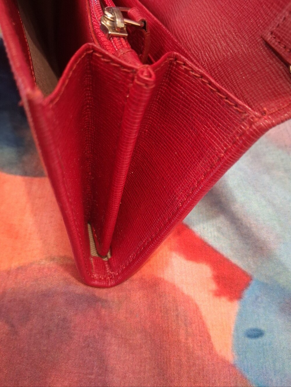 Versace Collection Red Envelope Clutch with Gold Plaque - Picture 11 of 13